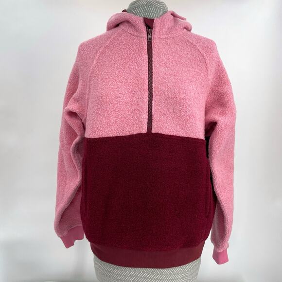 Outdoor Voices Megafleece Himalayan Seasalt Truffle Pink 1/2 Zip Fleece Jacket S - Picture 2 of 10